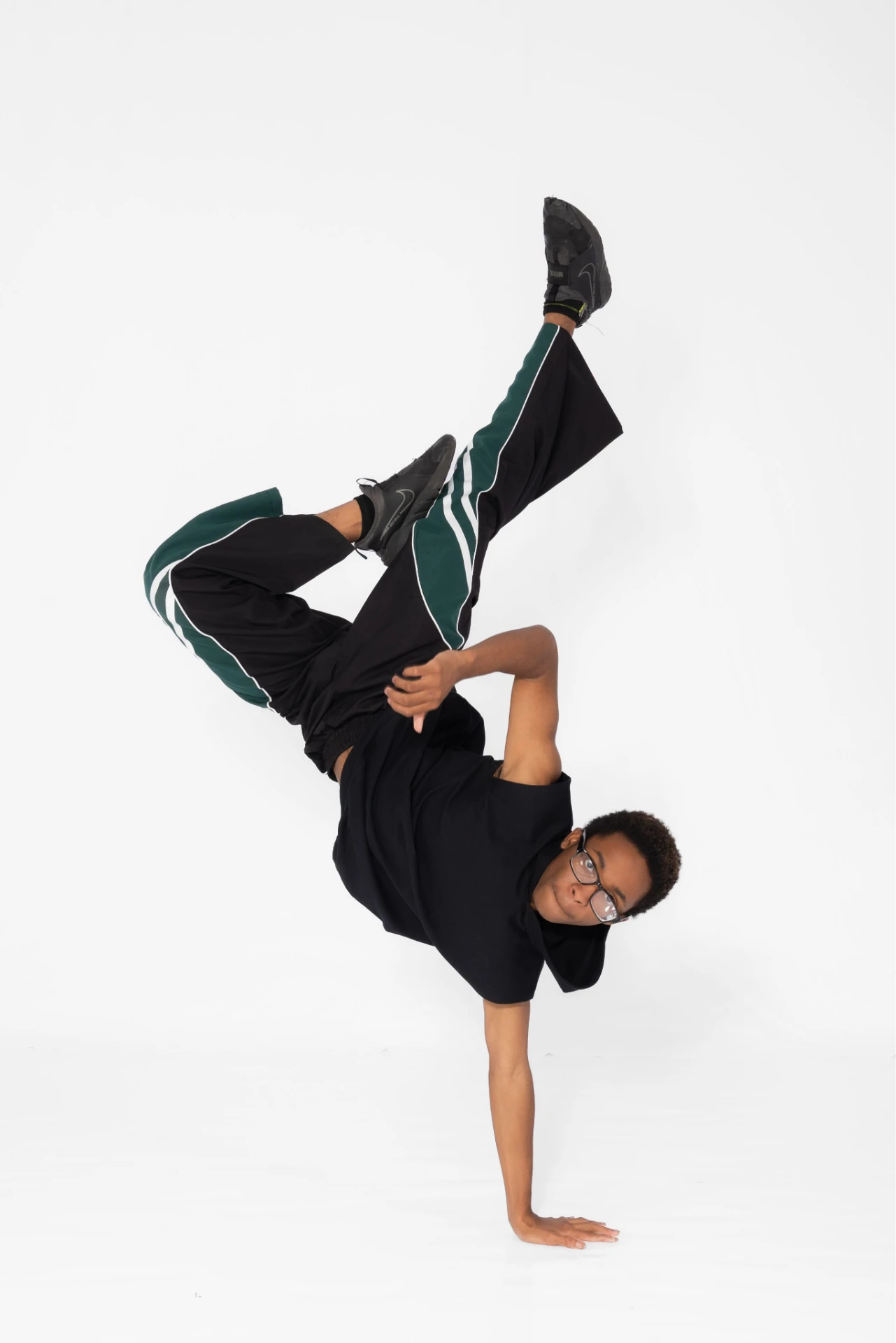 A Music in Motion hip hop dancer freezing mid move